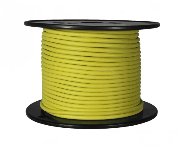 81105 – WIRTHCO Primary Wire, Stranded Conductor 16 Gauge Yellow 100 Foot Spool Copper Conductor/ PVC Insulation
